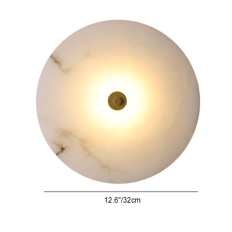 Wandlamp Modern met Ronde Marmeren Kap en Geïntegreerde LED ##POS:7##