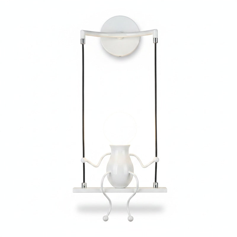 Wandlamp Modern met Schommelend Figuurtje en E27 Fitting
