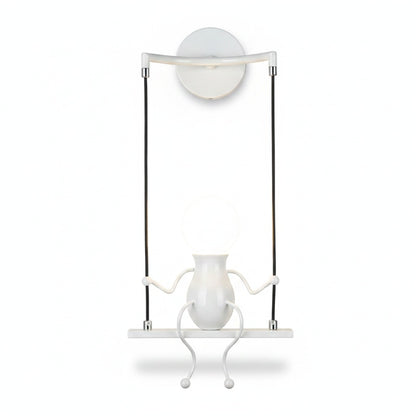 Wandlamp Modern met Schommelend Figuurtje en E27 Fitting