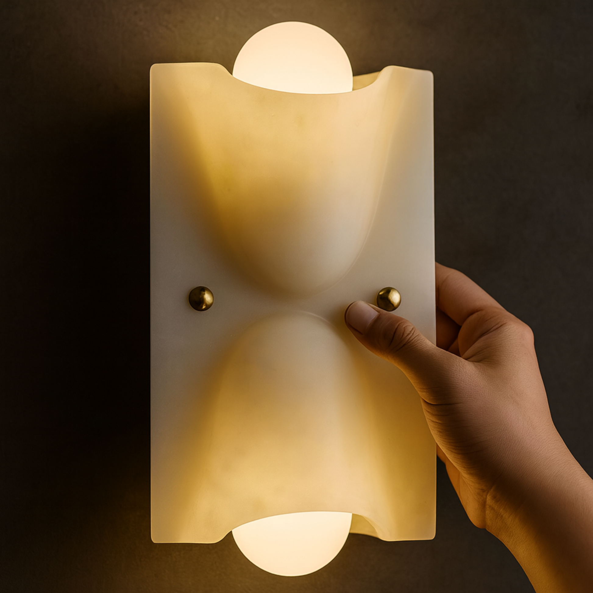 Wandlamp Modern met Sculptuurvorm en Omhoog en Omlaag Licht