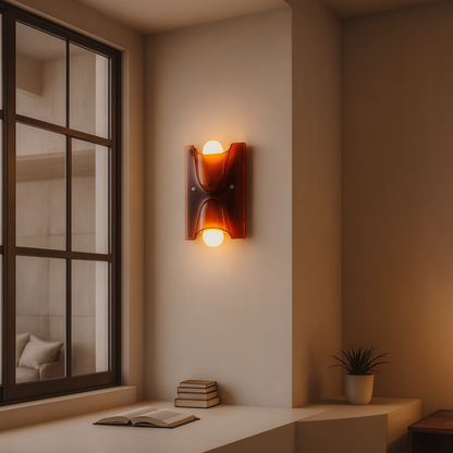 Wandlamp Modern met Sculptuurvorm en Omhoog en Omlaag Licht