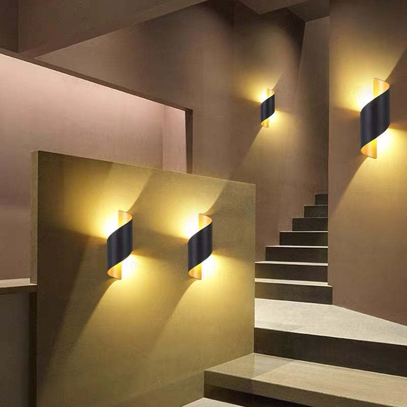 Wandlamp Modern met Spiraalvorm voor Binnen en Buiten
