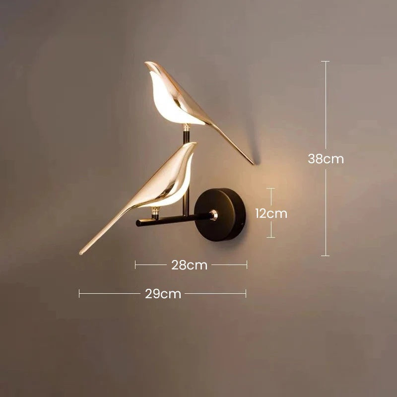 Wandlamp Modern met Vogelvorm en Geïntegreerd LED