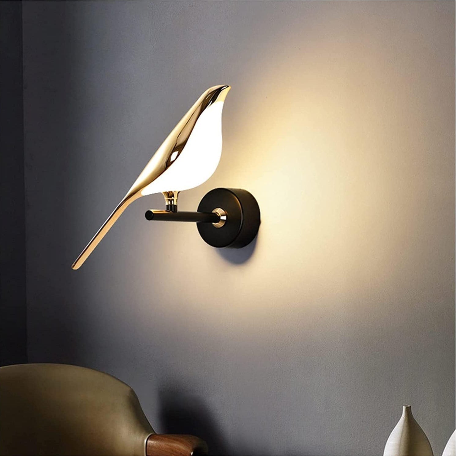 Wandlamp Modern met Vogelvorm en Geïntegreerd LED