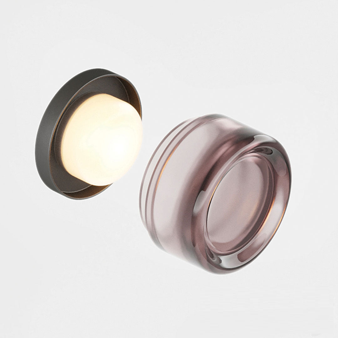 Wandlamp Plafondlamp Minimalist met Ronde Glazen Kap