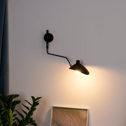 Wandlamp Retro met Draaibare Kap en Verstelbare Zwenkarm