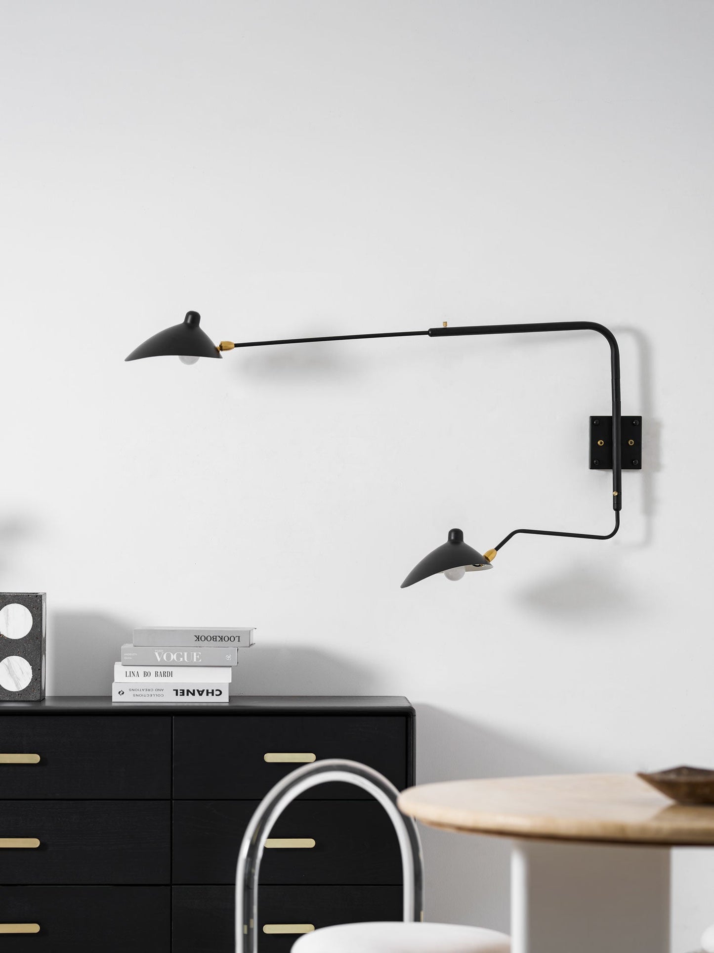Wandlamp Retro met Draaibare Kap en Verstelbare Zwenkarm