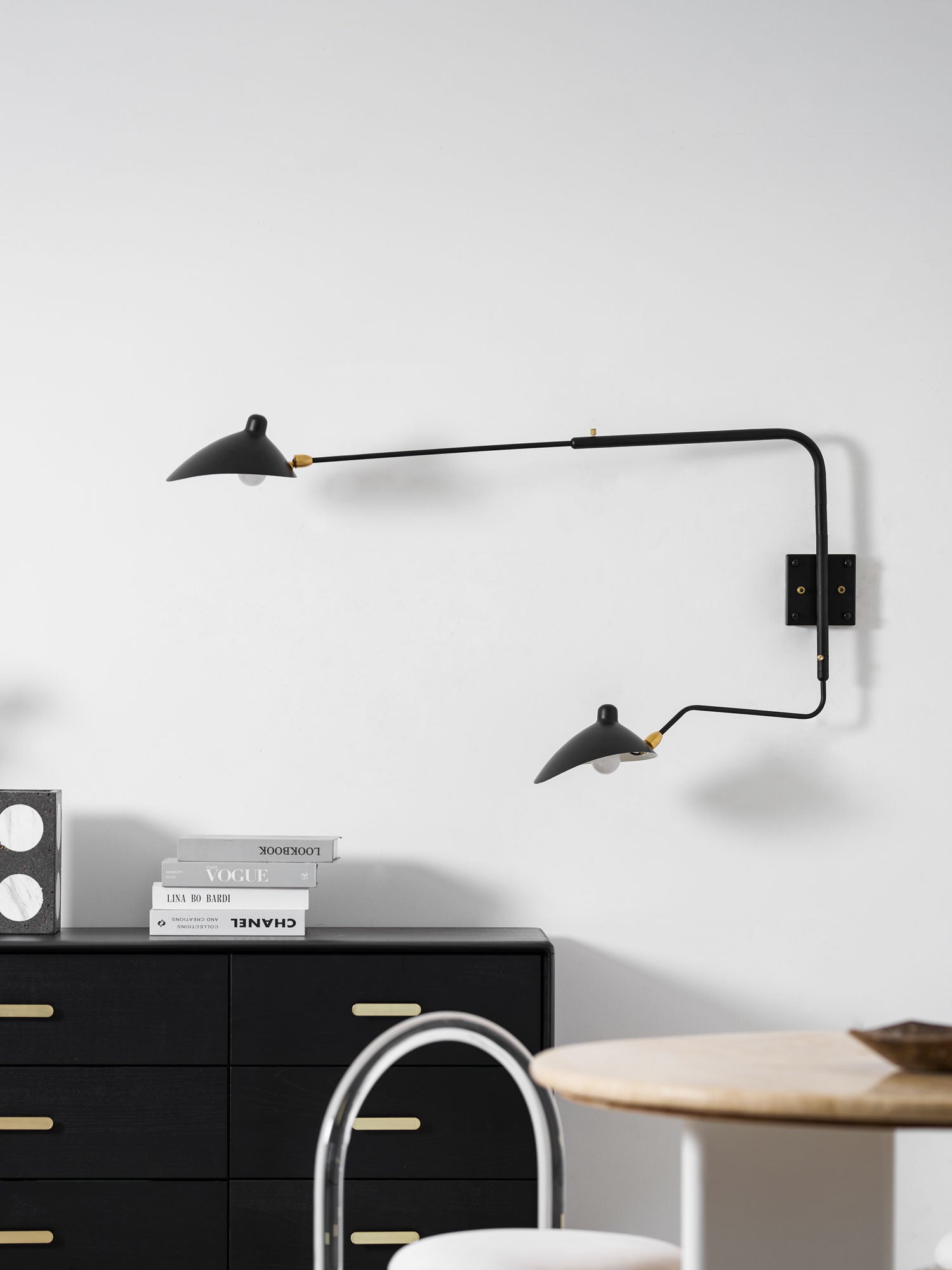 Wandlamp Retro met Draaibare Kap en Verstelbare Zwenkarm