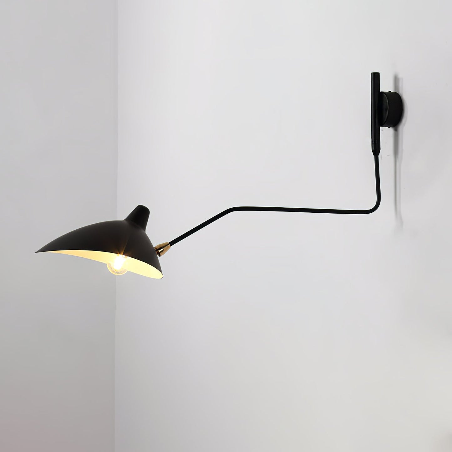 Wandlamp Retro met Draaibare Kap en Verstelbare Zwenkarm