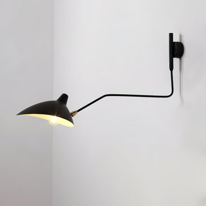 Wandlamp Retro met Draaibare Kap en Verstelbare Zwenkarm