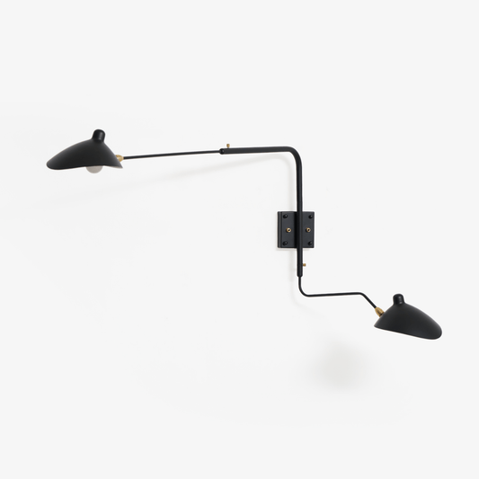 Wandlamp Retro met Draaibare Kap en Verstelbare Zwenkarm