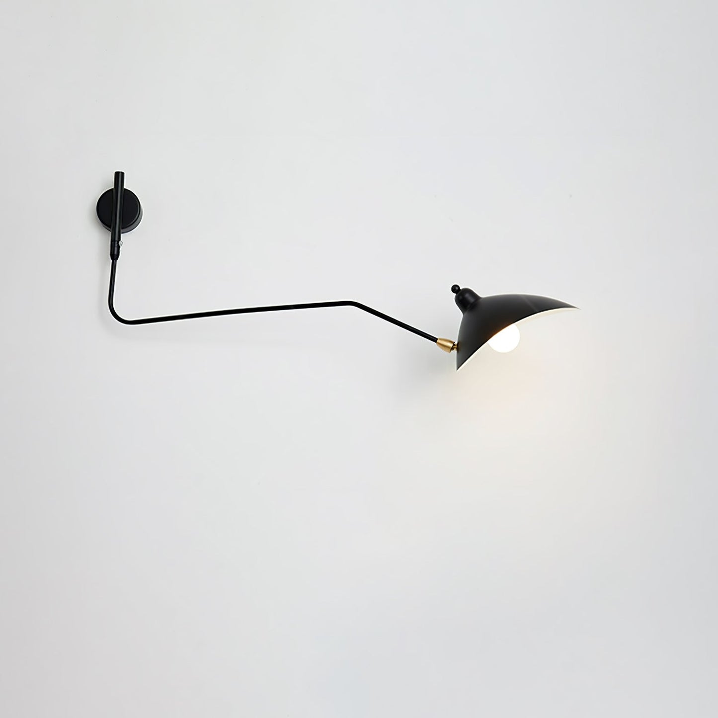 Wandlamp Retro met Draaibare Kap en Verstelbare Zwenkarm