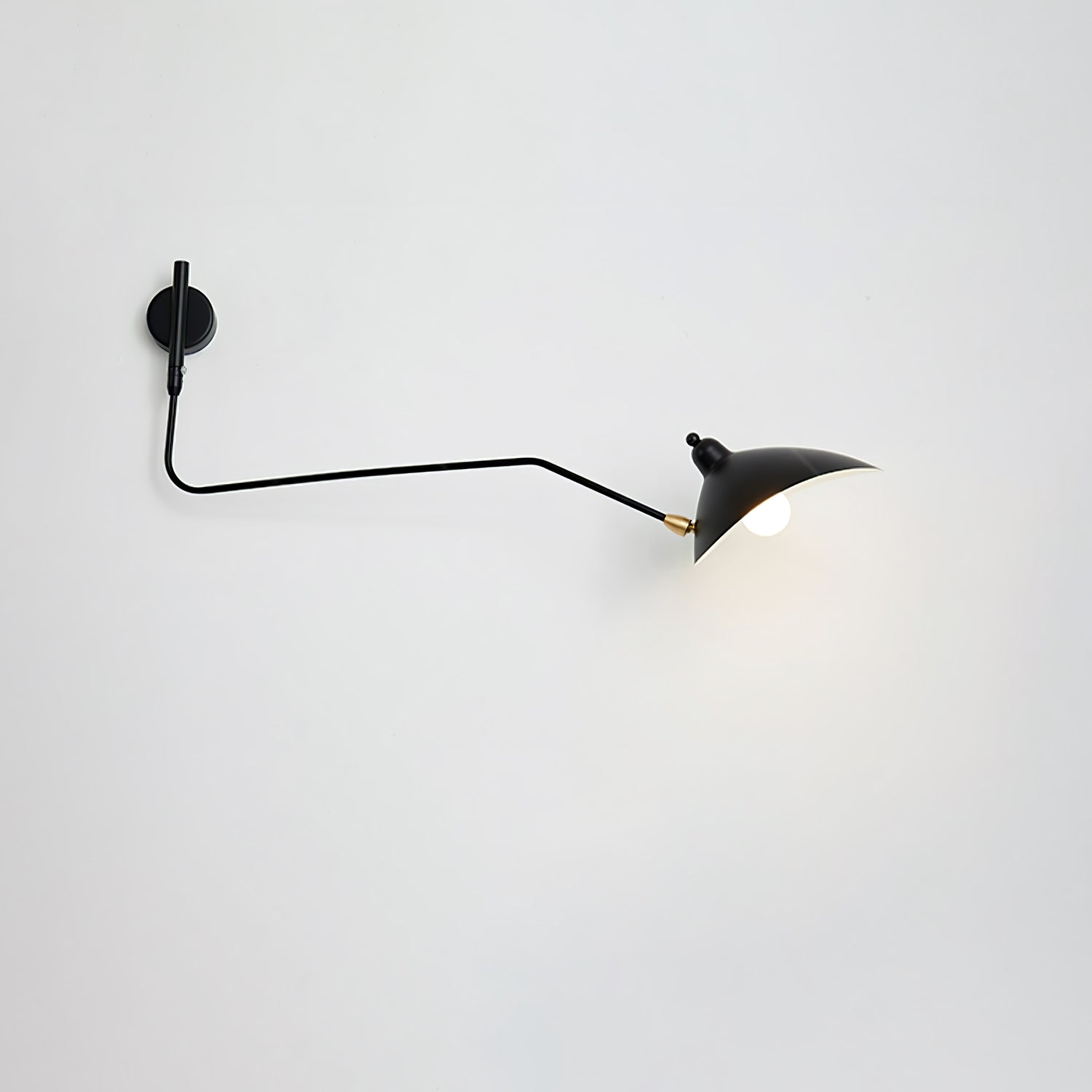Wandlamp Retro met Draaibare Kap en Verstelbare Zwenkarm