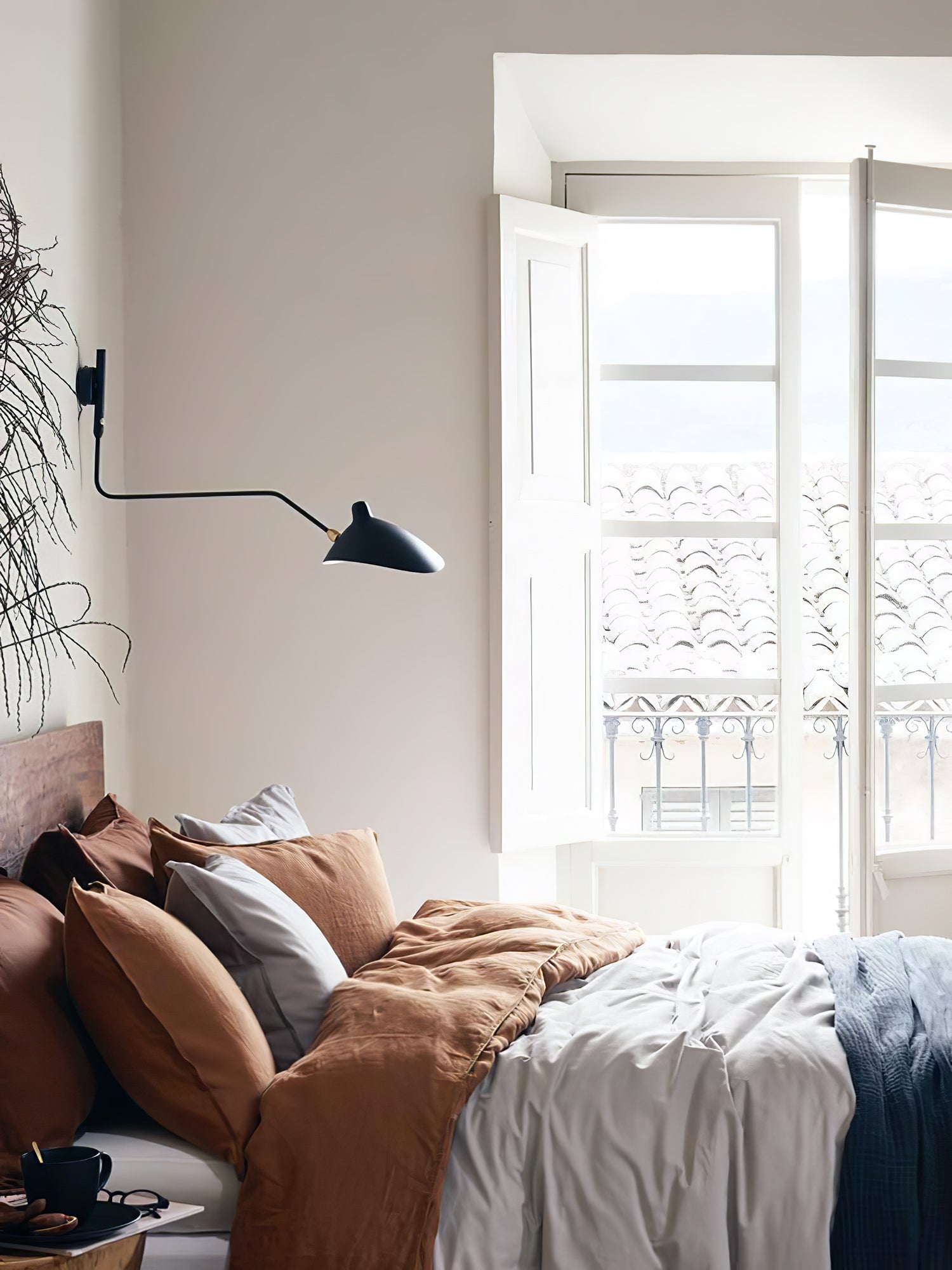 Wandlamp Retro met Draaibare Kap en Verstelbare Zwenkarm