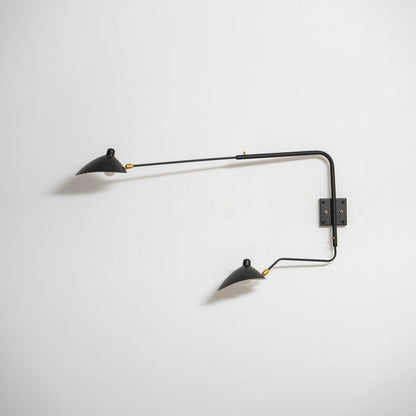 Wandlamp Retro met Draaibare Kap en Verstelbare Zwenkarm