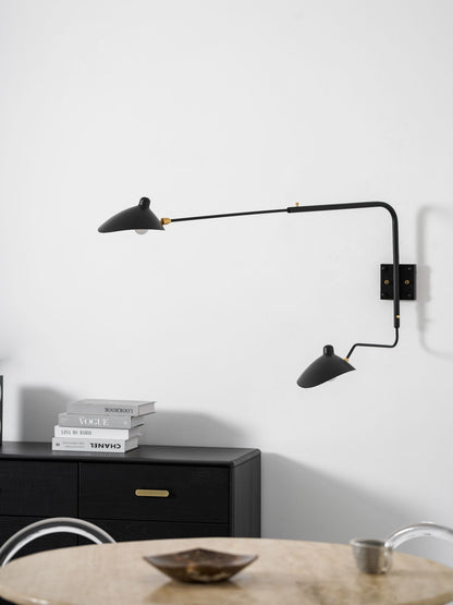 Wandlamp Retro met Draaibare Kap en Verstelbare Zwenkarm