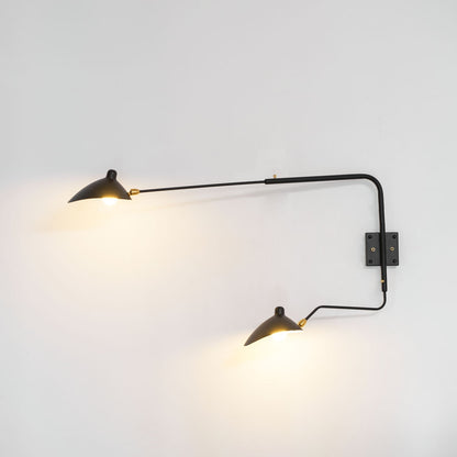 Wandlamp Retro met Draaibare Kap en Verstelbare Zwenkarm