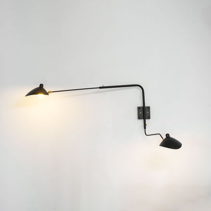 Wandlamp Retro met Draaibare Kap en Verstelbare Zwenkarm