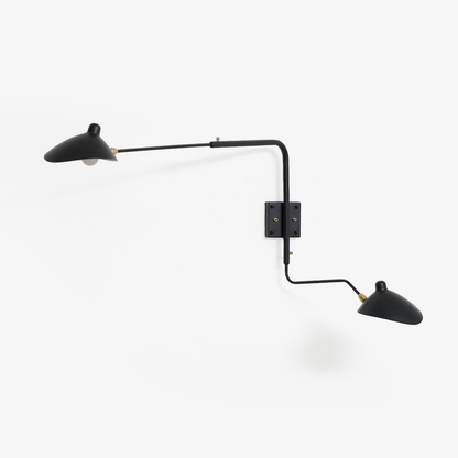 Wandlamp Retro met Draaibare Kap en Verstelbare Zwenkarm