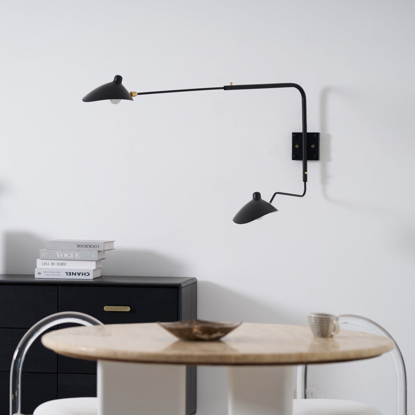 Wandlamp Retro met Draaibare Kap en Verstelbare Zwenkarm