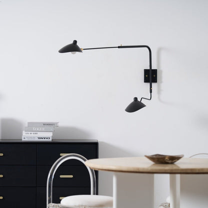 Wandlamp Retro met Draaibare Kap en Verstelbare Zwenkarm