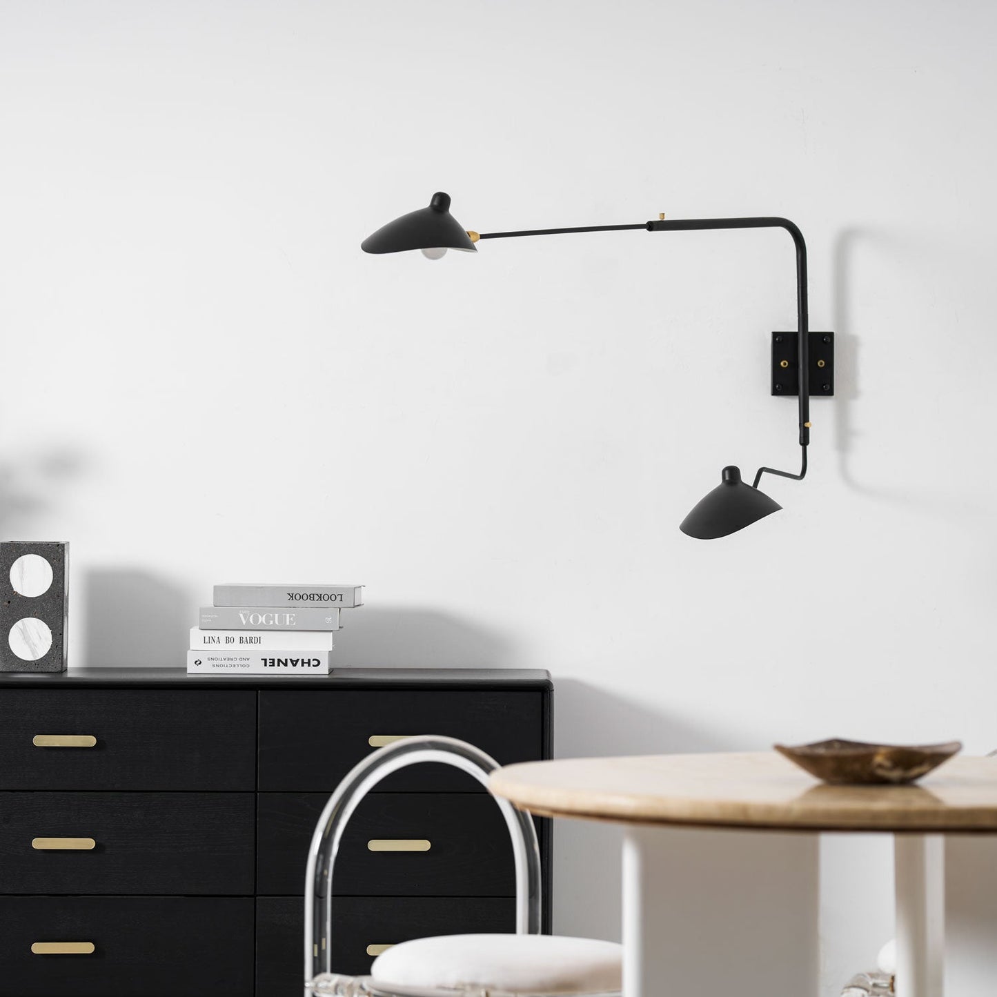 Wandlamp Retro met Draaibare Kap en Verstelbare Zwenkarm