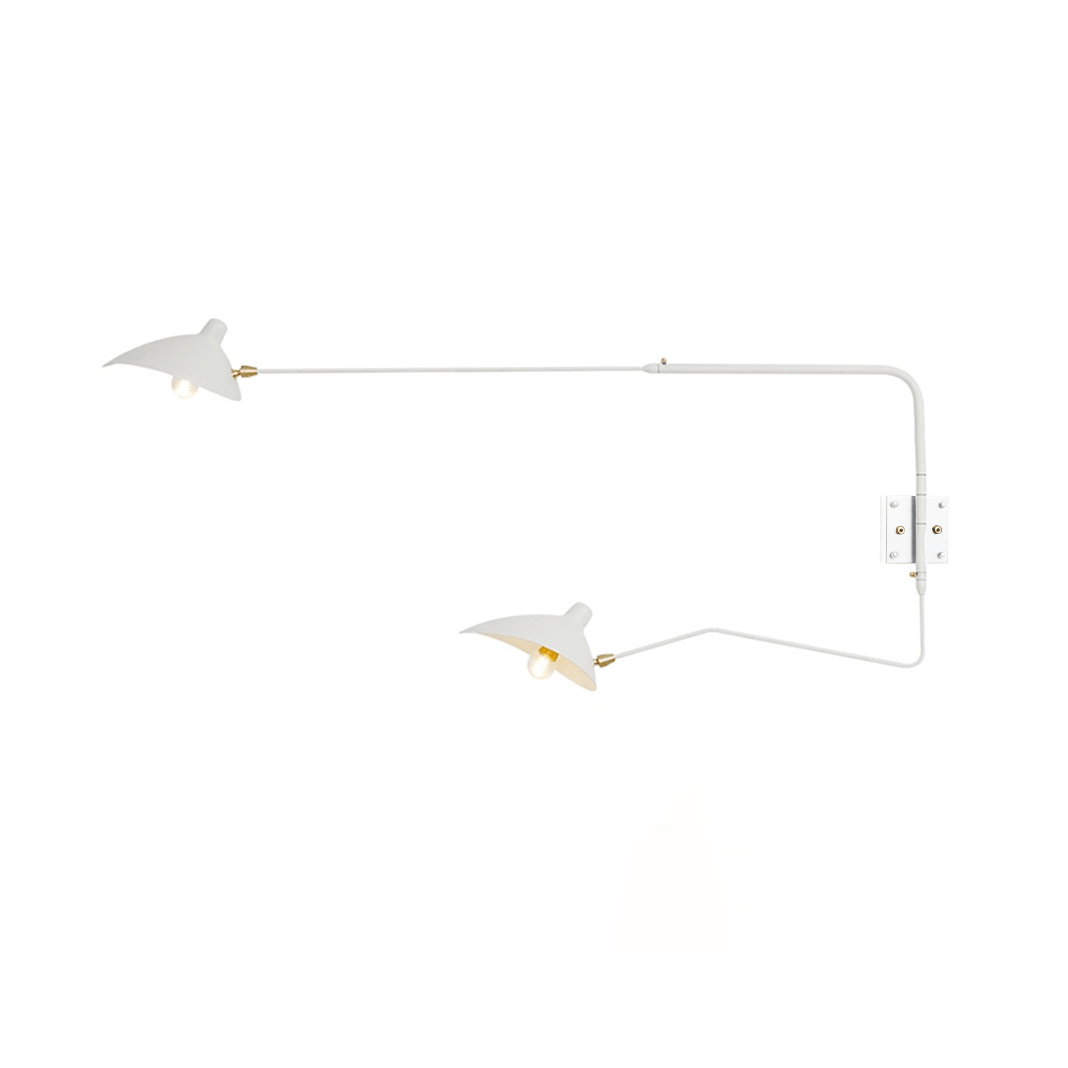 Wandlamp Retro met Draaibare Kap en Verstelbare Zwenkarm