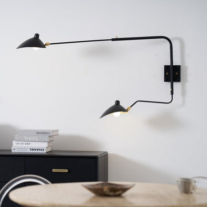 Wandlamp Retro met Draaibare Kap en Verstelbare Zwenkarm