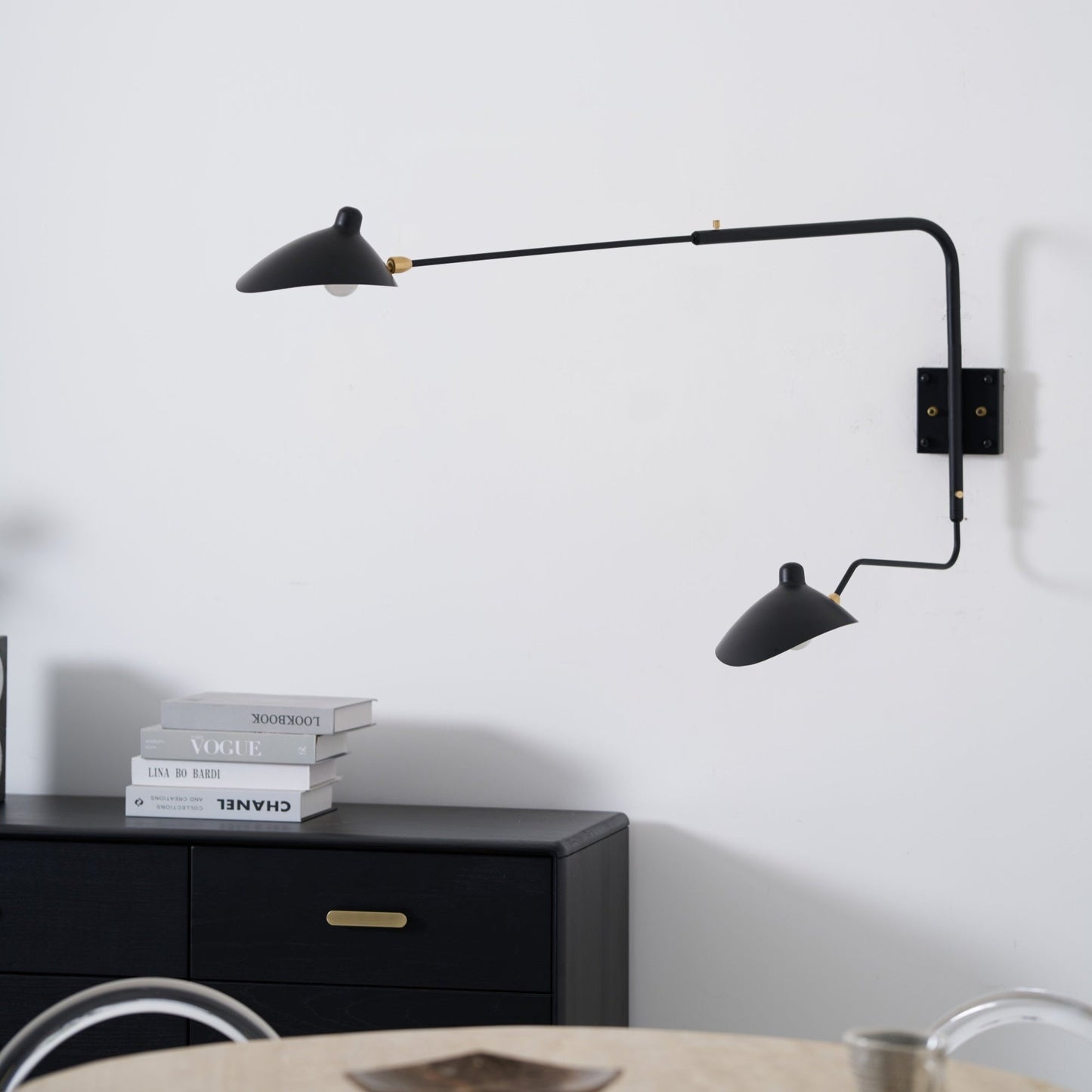 Wandlamp Retro met Draaibare Kap en Verstelbare Zwenkarm