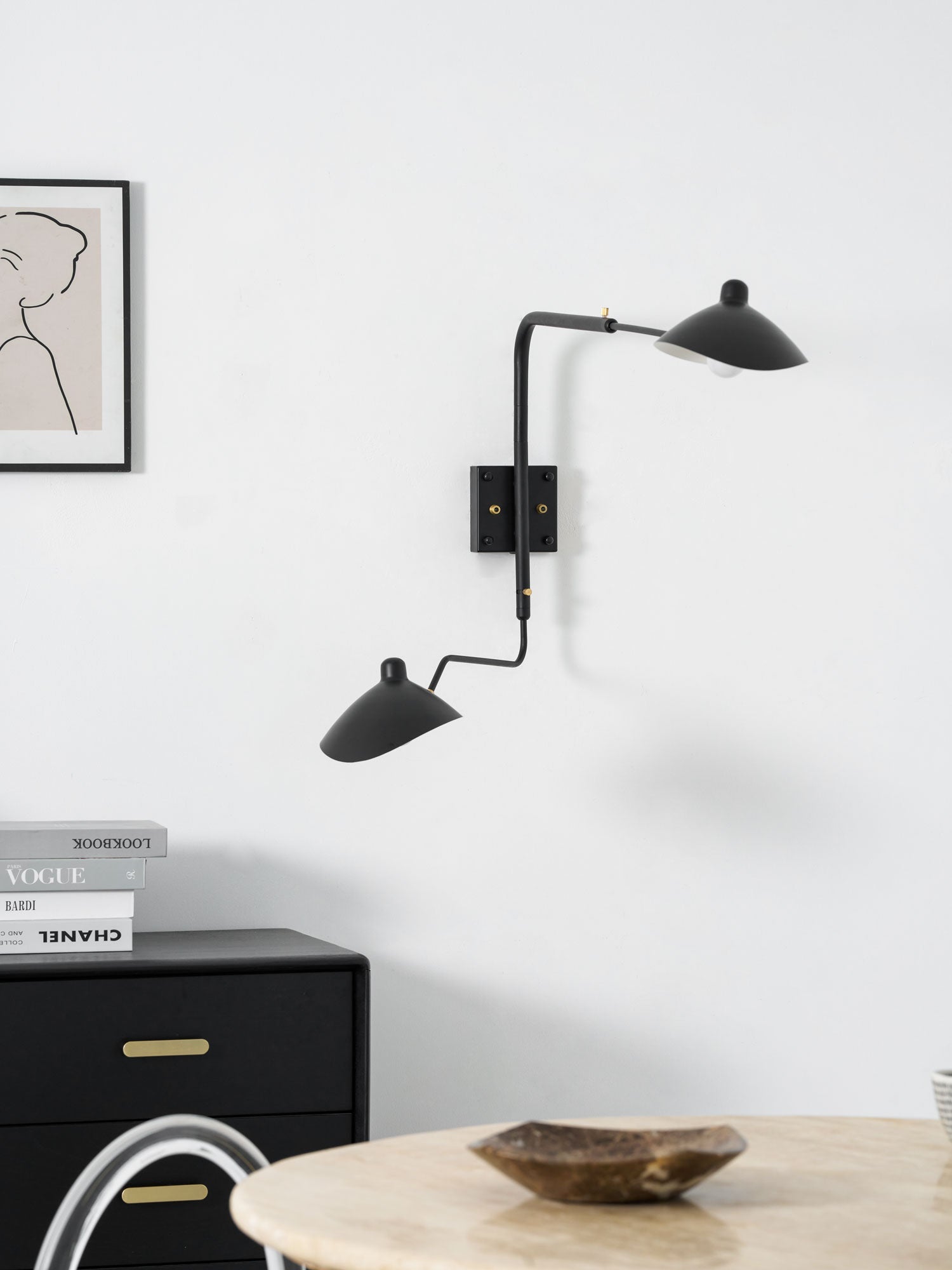 Wandlamp Retro met Draaibare Kap en Verstelbare Zwenkarm
