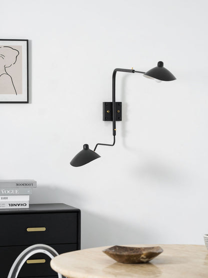 Wandlamp Retro met Draaibare Kap en Verstelbare Zwenkarm