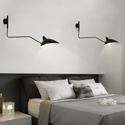 Wandlamp Retro met Draaibare Kap en Verstelbare Zwenkarm