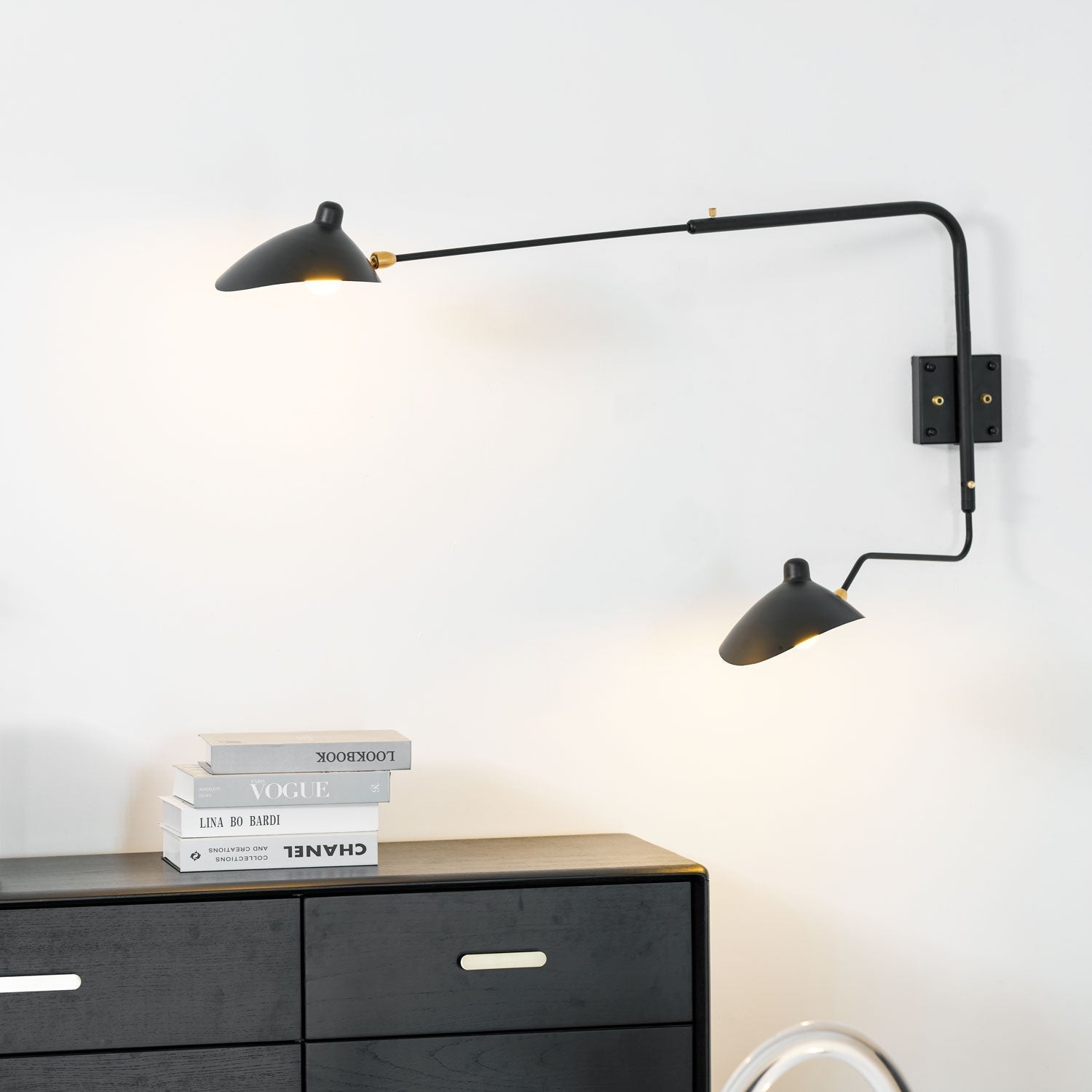 Wandlamp Retro met Draaibare Kap en Verstelbare Zwenkarm