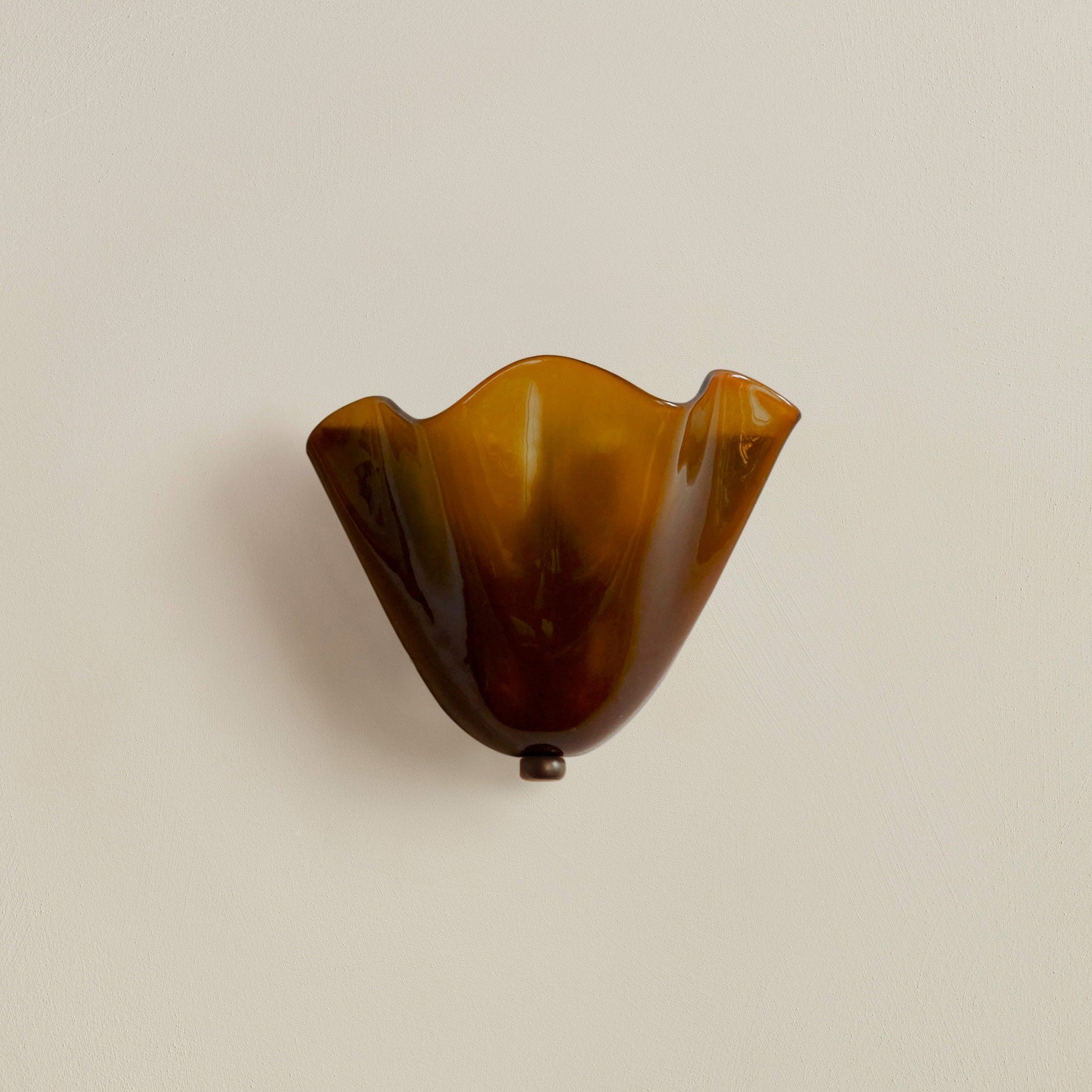 Wandlamp Retro met Golvende Glazen Kap