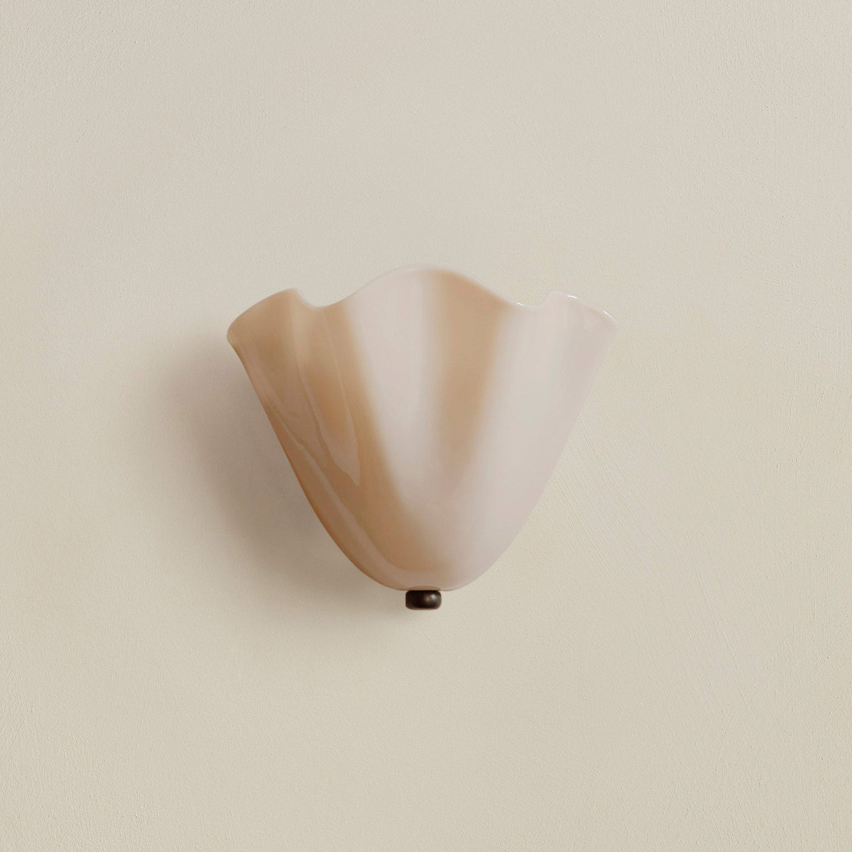 Wandlamp Retro met Golvende Glazen Kap