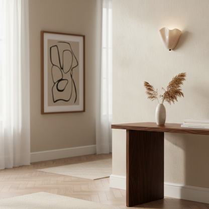 Wandlamp Retro met Golvende Glazen Kap