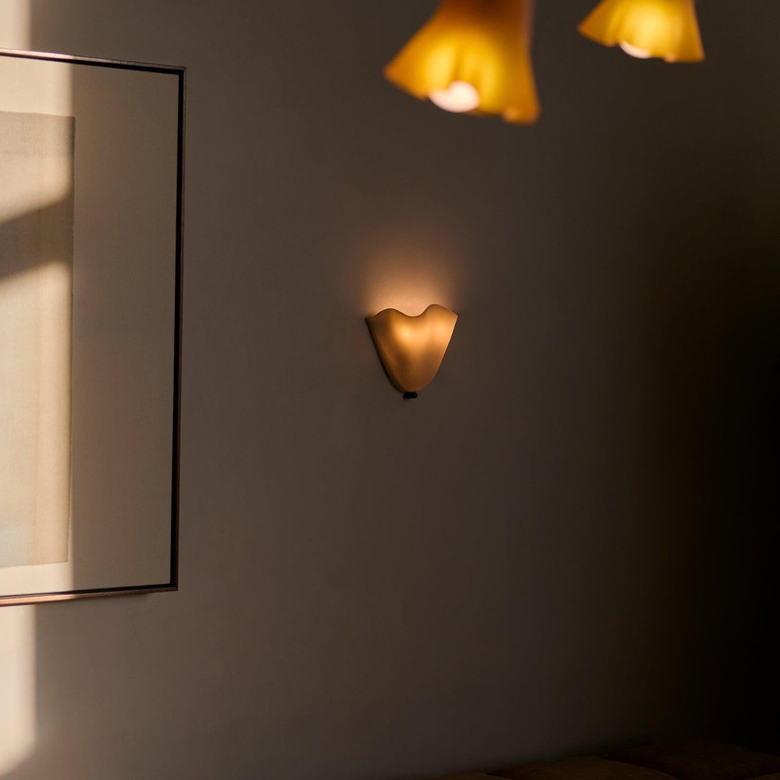 Wandlamp Retro met Golvende Glazen Kap