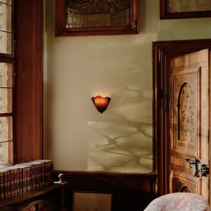 Wandlamp Retro met Golvende Glazen Kap