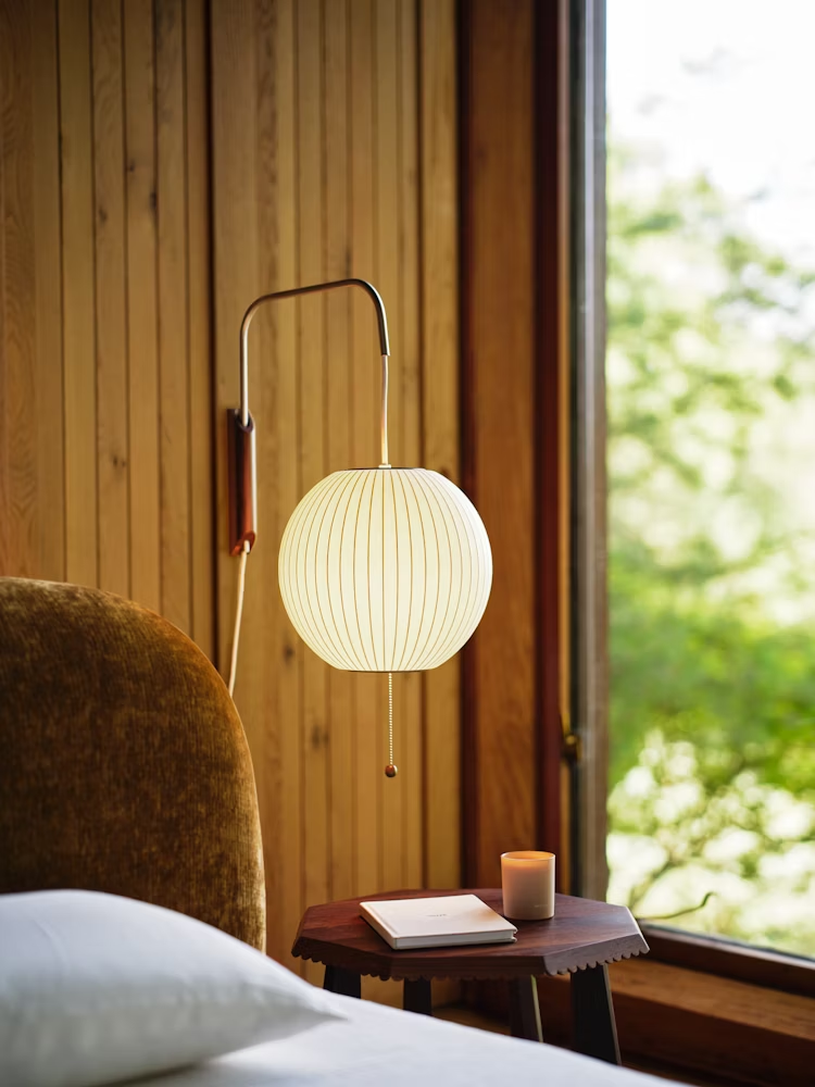 Wandlamp Retro met Verstelbare Arm en Bolvormige Kap met Trekschakelaar ##POS:17##