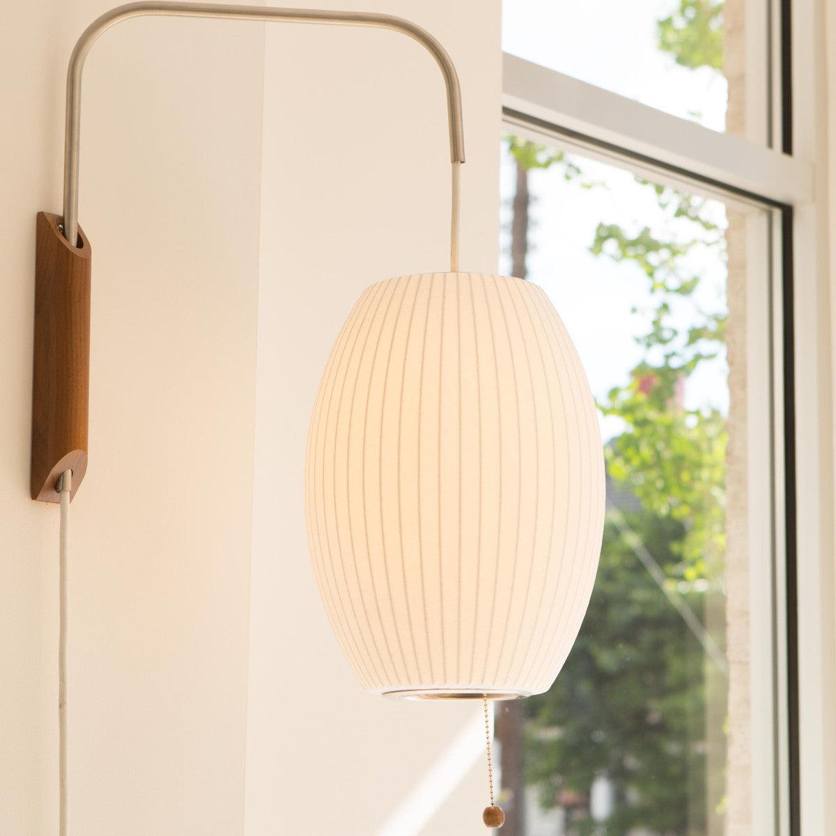 Wandlamp Retro met Verstelbare Arm en Bolvormige Kap met Trekschakelaar