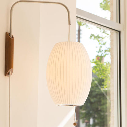 Wandlamp Retro met Verstelbare Arm en Bolvormige Kap met Trekschakelaar