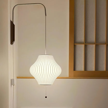 Wandlamp Retro met Verstelbare Arm en Bolvormige Kap met Trekschakelaar ##POS:22##
