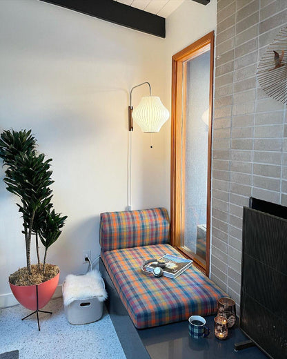 Wandlamp Retro met Verstelbare Arm en Bolvormige Kap met Trekschakelaar