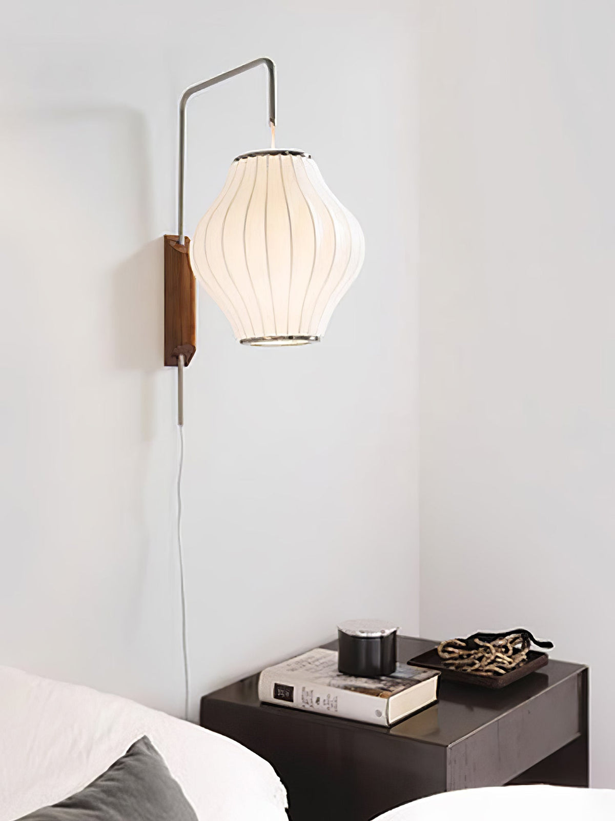 Wandlamp Retro met Verstelbare Arm en Bolvormige Kap met Trekschakelaar
