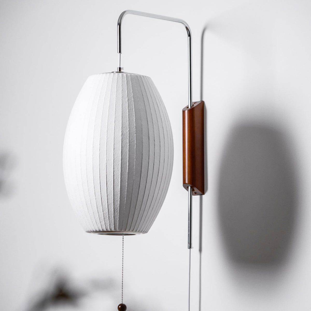 Wandlamp Retro met Verstelbare Arm en Bolvormige Kap met Trekschakelaar ##POS:48##
