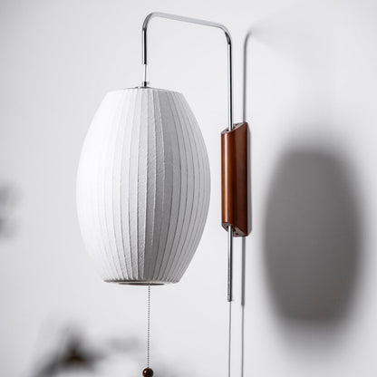 Wandlamp Retro met Verstelbare Arm en Bolvormige Kap met Trekschakelaar ##POS:48##