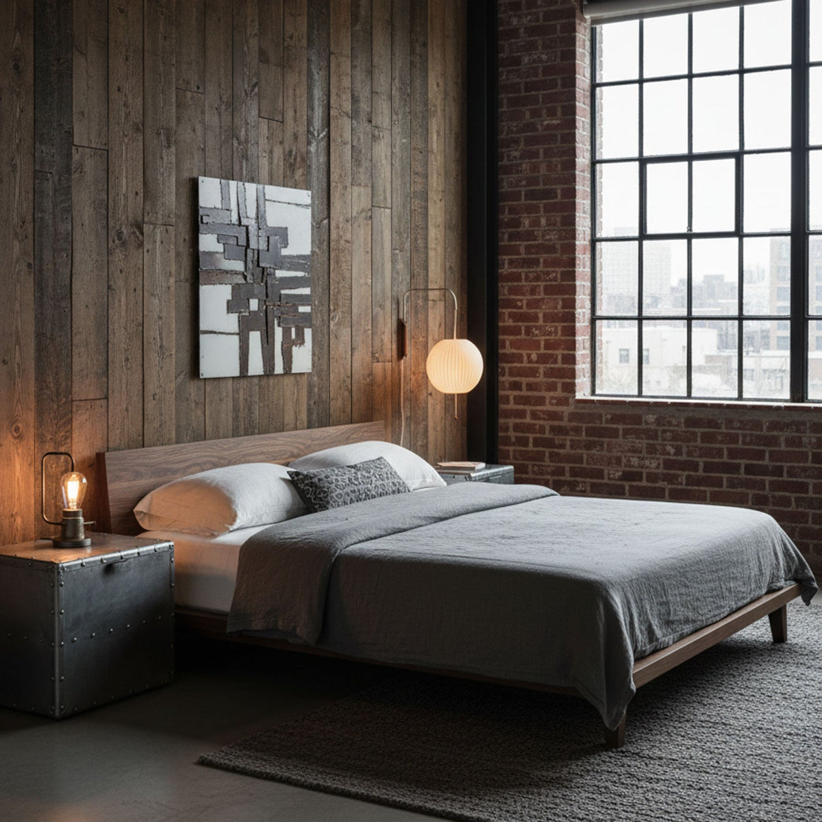 Wandlamp Retro met Verstelbare Arm en Bolvormige Kap met Trekschakelaar