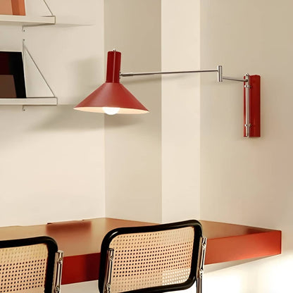 Wandlamp Retro met Zwenkarm en Verstelbare Kap