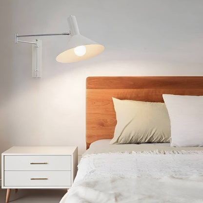 Wandlamp Retro met Zwenkarm en Verstelbare Kap