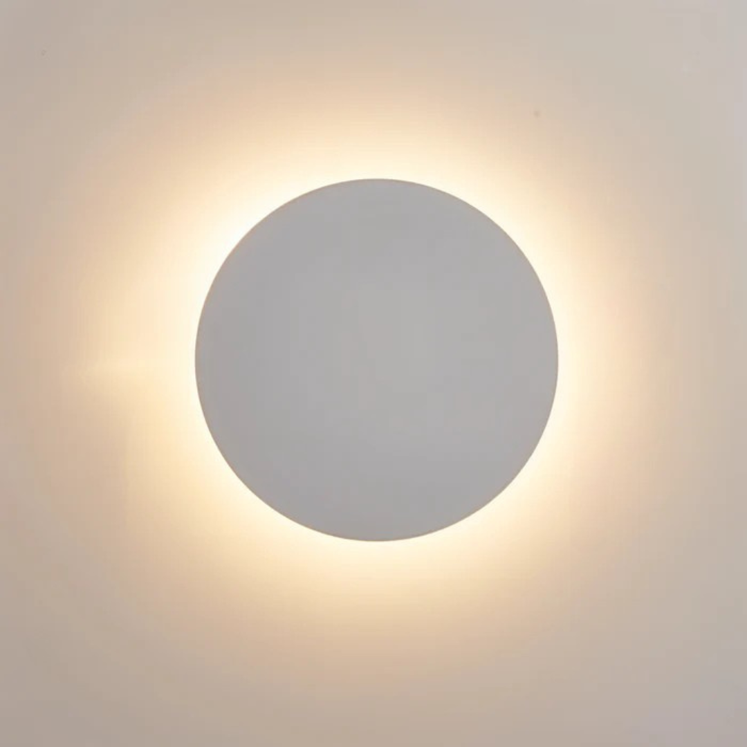 Wandlamp Rond Minimalistisch met LED Halo-effect